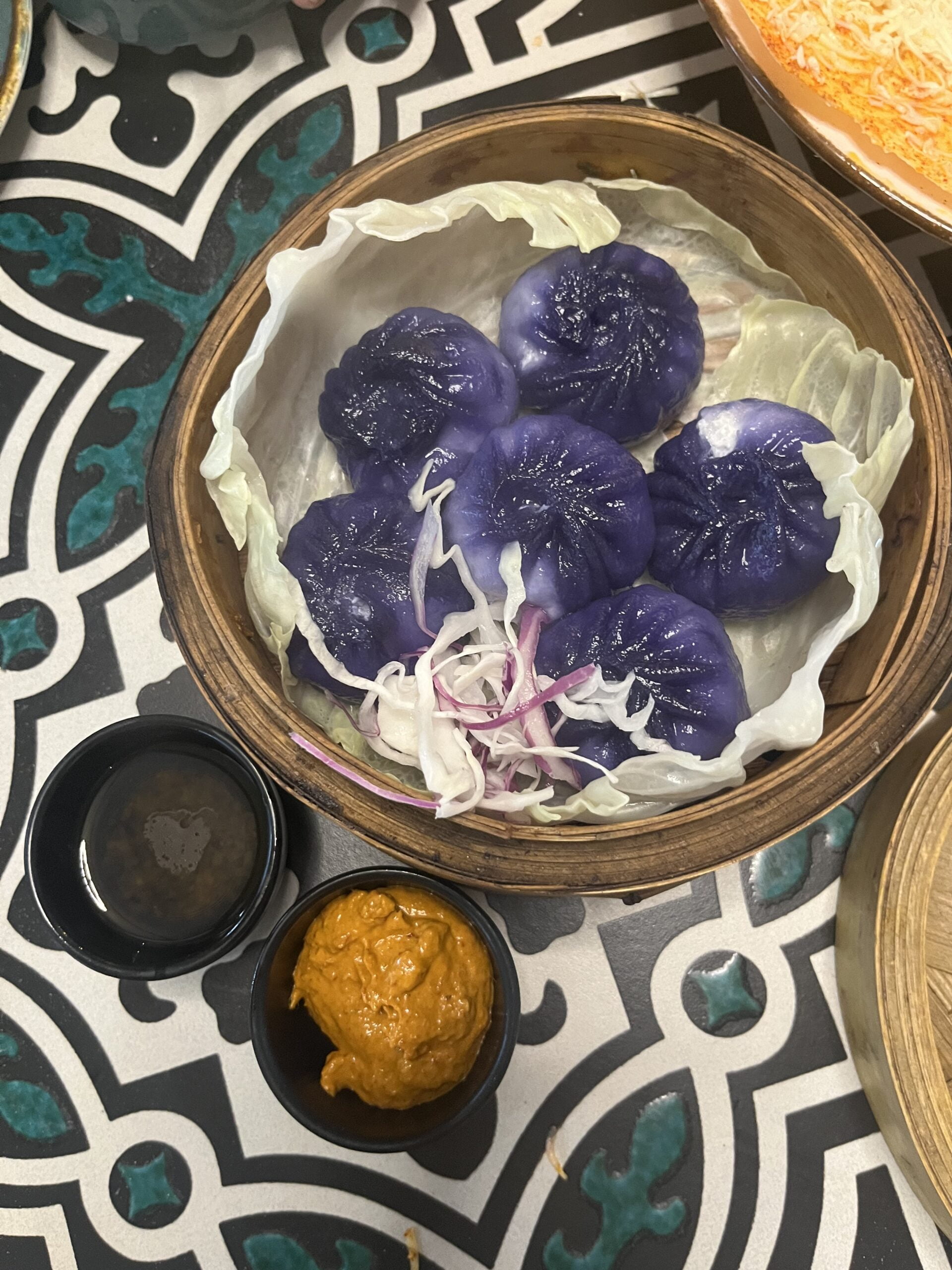 Blue Butterfly Pea Flower Water Chestnut Dimsums - Thyme & Whisk